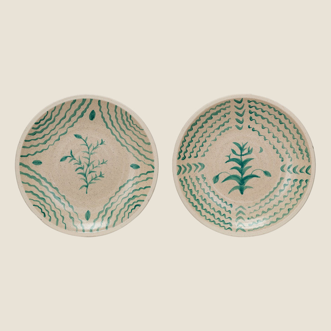 Hand-Painted Terra-cotta Wall Plate, 2 Styles (Each One Will Vary)