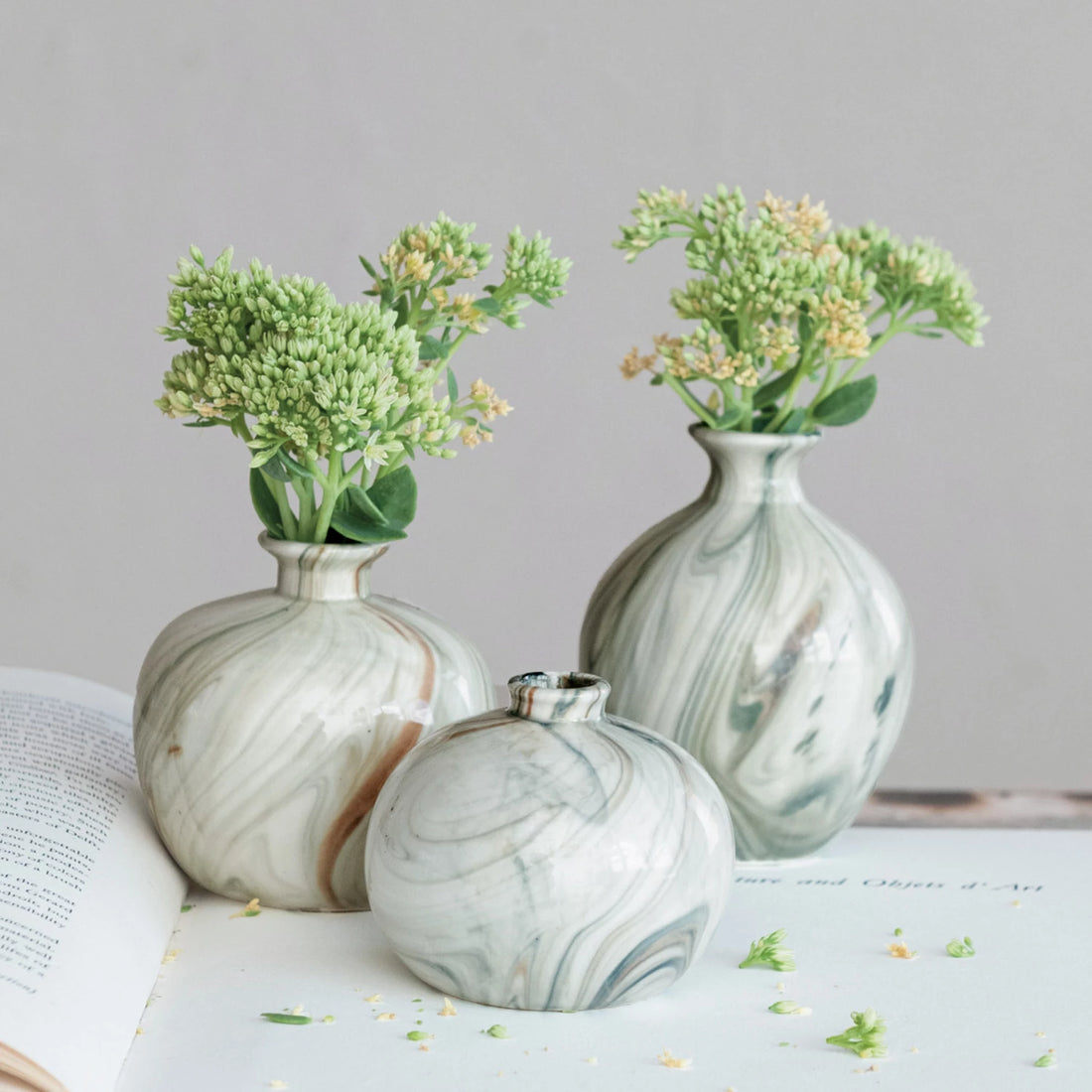 Marbled Vases (Set of 3)