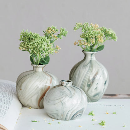 Marbled Vases (Set of 3)