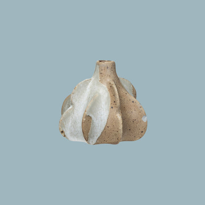Textured Stoneware Formed Vase (Each One Will Vary)