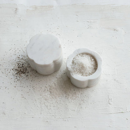 Marble Scalloped Stackable Pot