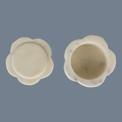Marble Scalloped Stackable Pot