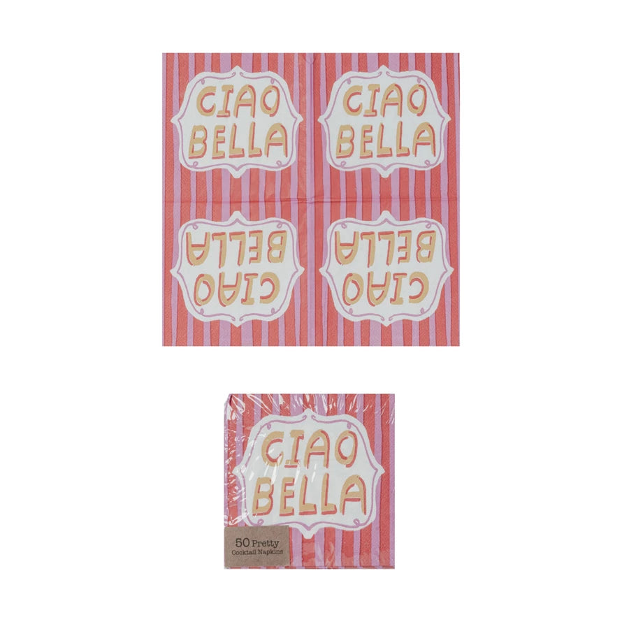 Ciao Bella Cocktail Napkins