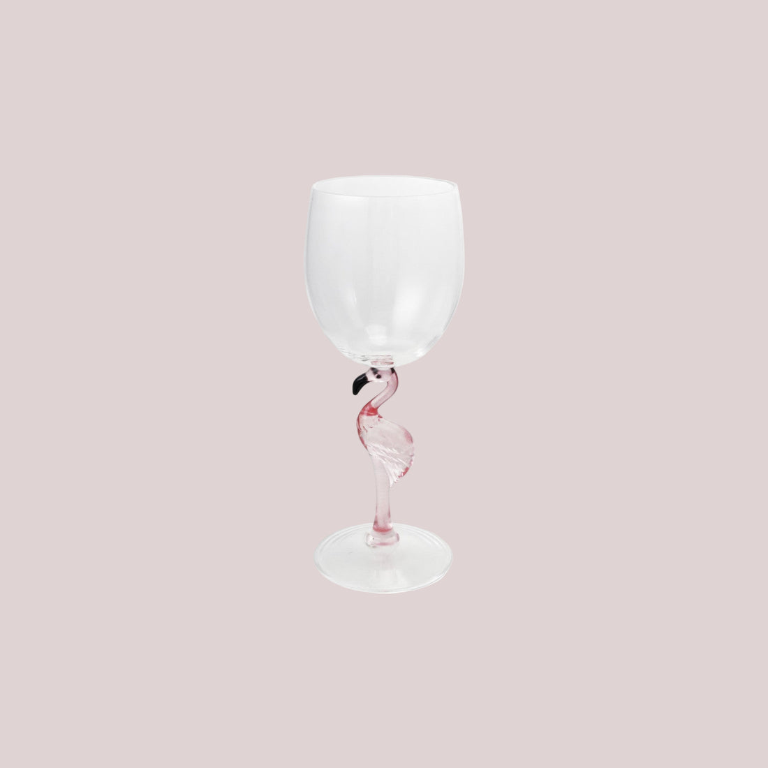 14 oz. Acrylic Wine Glass with Flamingo Stem, Pink & Black