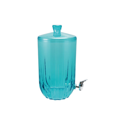 7 Quart Acrylic Beverage Dispenser with Spout, Aqua