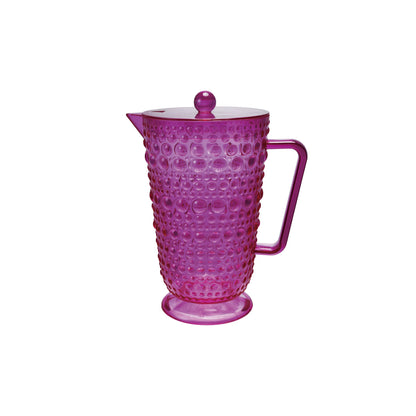 2 Quart Acrylic Footed Pitcher with Lid &amp; Raised Dots