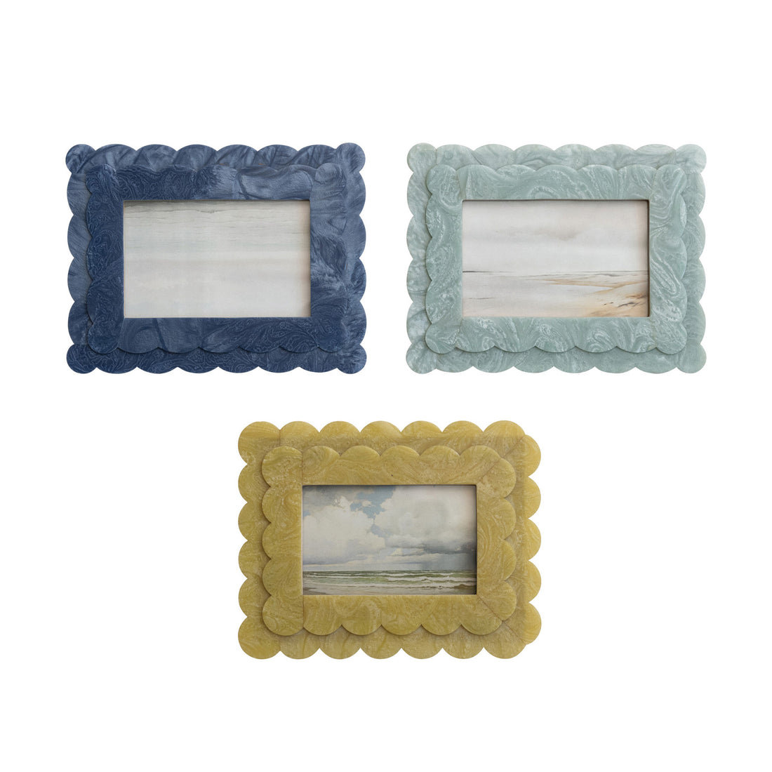 2-Layer Scalloped Photo Frame, 3 Colors (4&quot; x 6&quot; Photo)