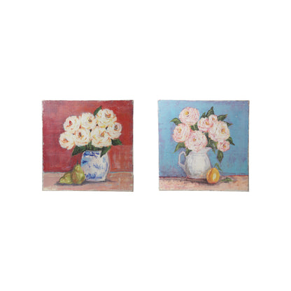 18&quot; Square Wood Framed Canvas Wall Décor, 2 Styles ©