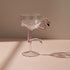 8 oz. Hand-Blown Stemmed Flamingo Wine Glass, Pink & Black