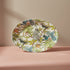 Oval Printed Stoneware Platter w/ Rainforest Botanicals