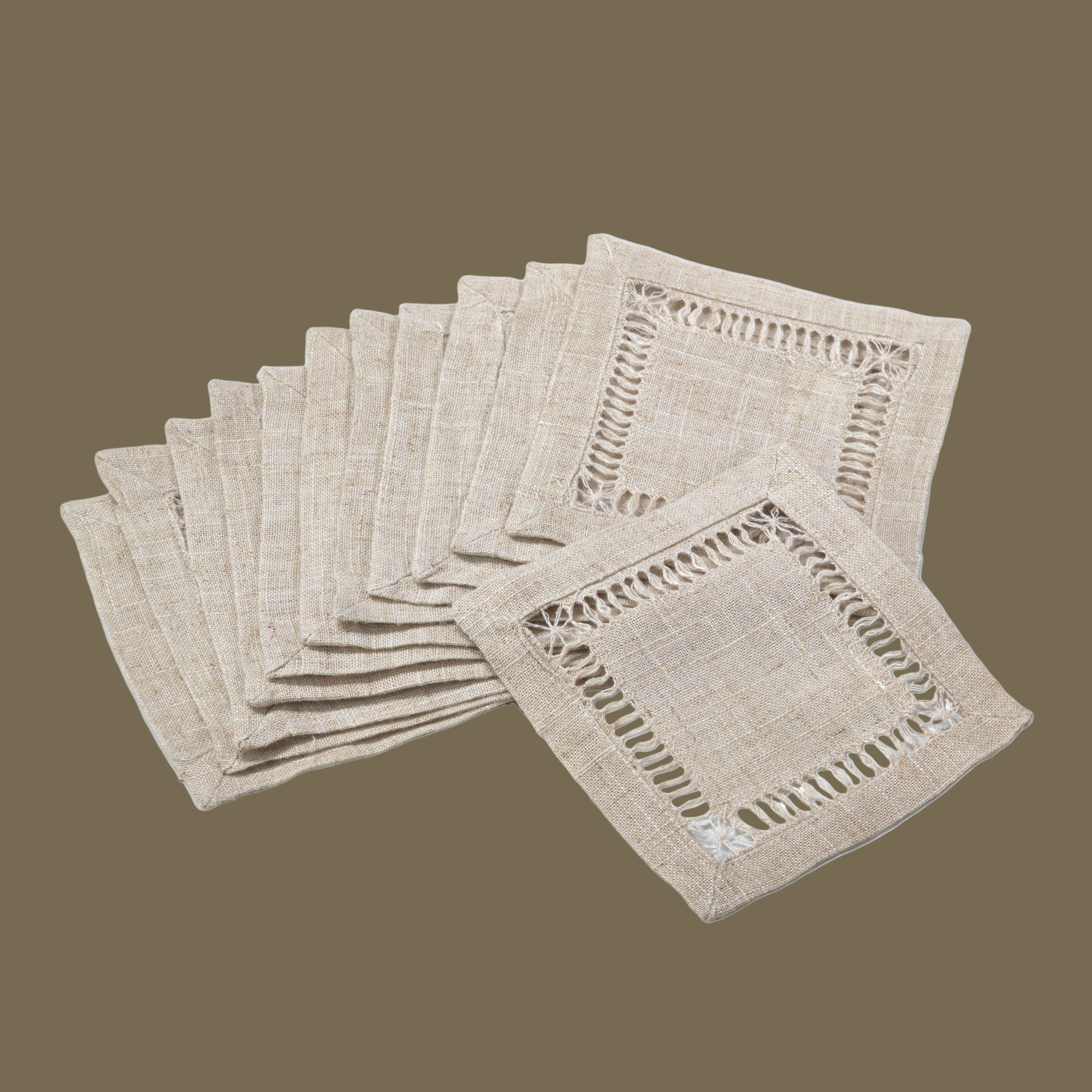 Toscana Hemstitched Cocktail Napkin - Salt &amp; Creek