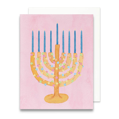 Festive Menorah Greeting Card