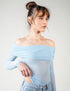 RUCHED OFF SHOULDER LONG SLV MESH BODYSUIT- PD6466FO - Salt & Creek
