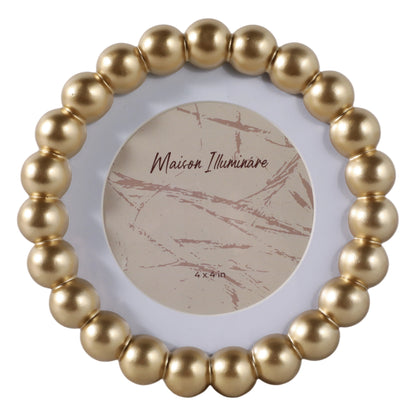 Beaded Matte Gold Picture Frame - Salt &amp; Creek