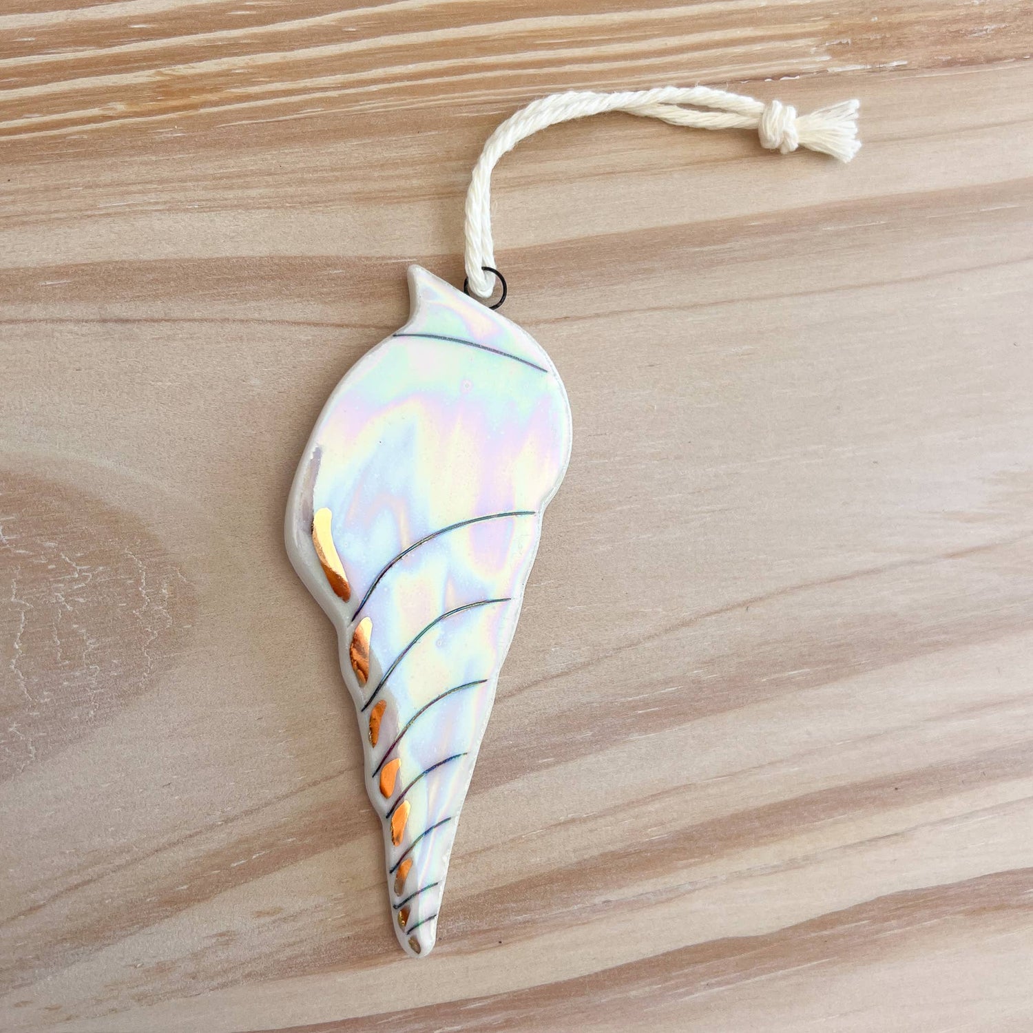 Bone China Seashell Ornament