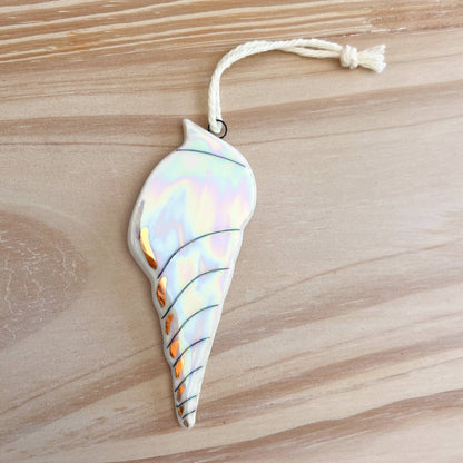 Bone China Seashell Ornament