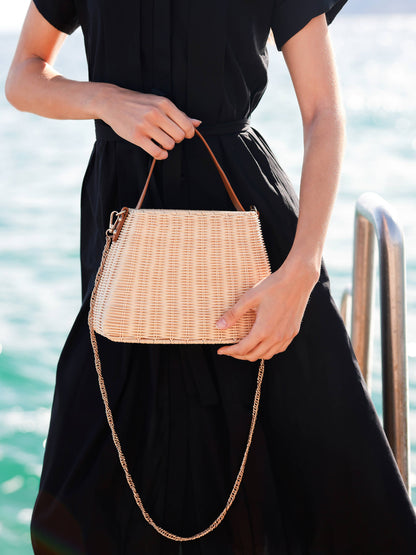 Carina Rattan Handbag