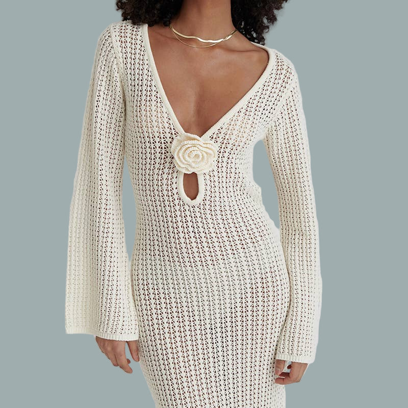 Flora Knit Cover Up Dress