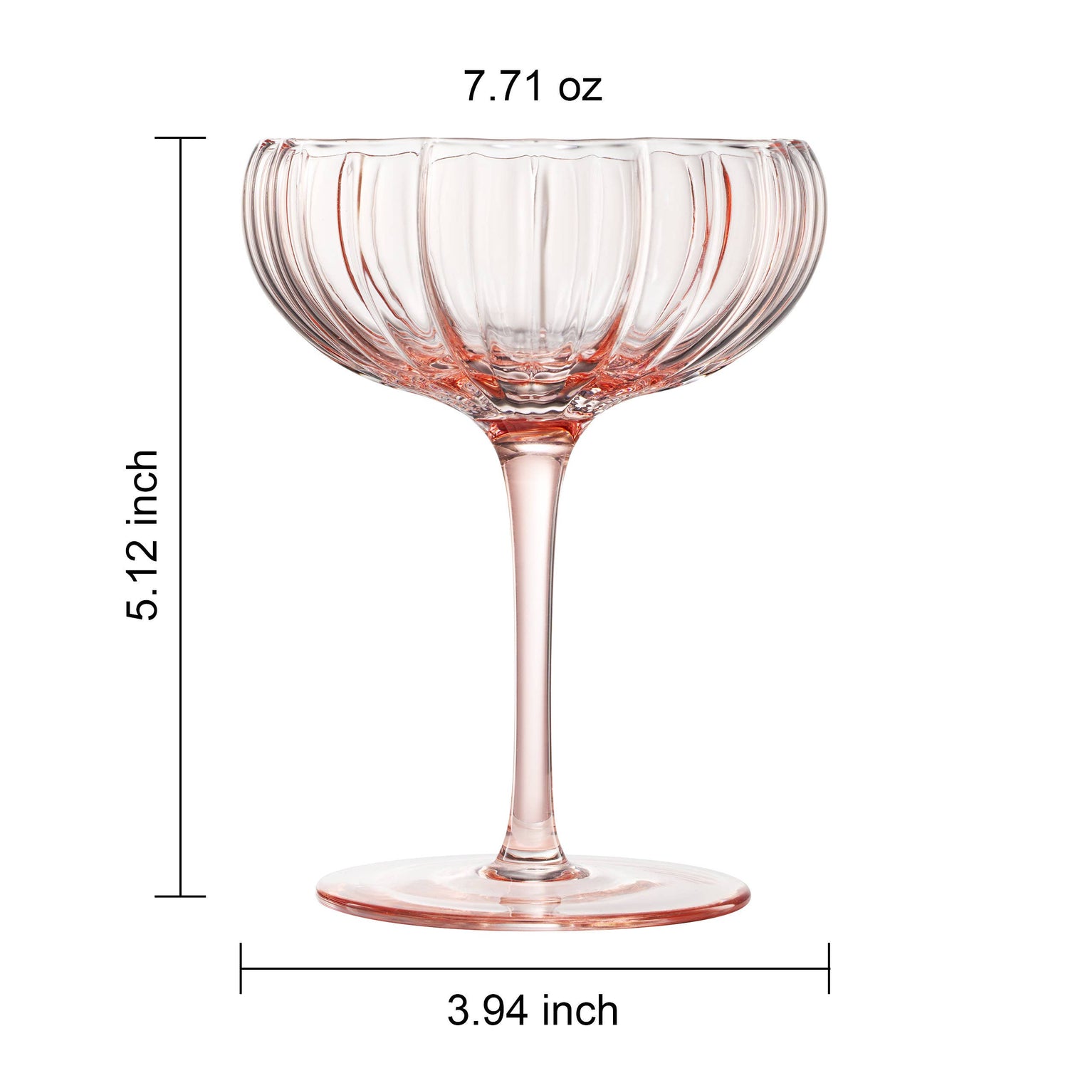 Blush Flower Coupe Glass - Salt &amp; Creek