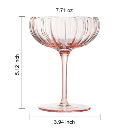 Blush Flower Coupe Glass - Salt &amp; Creek