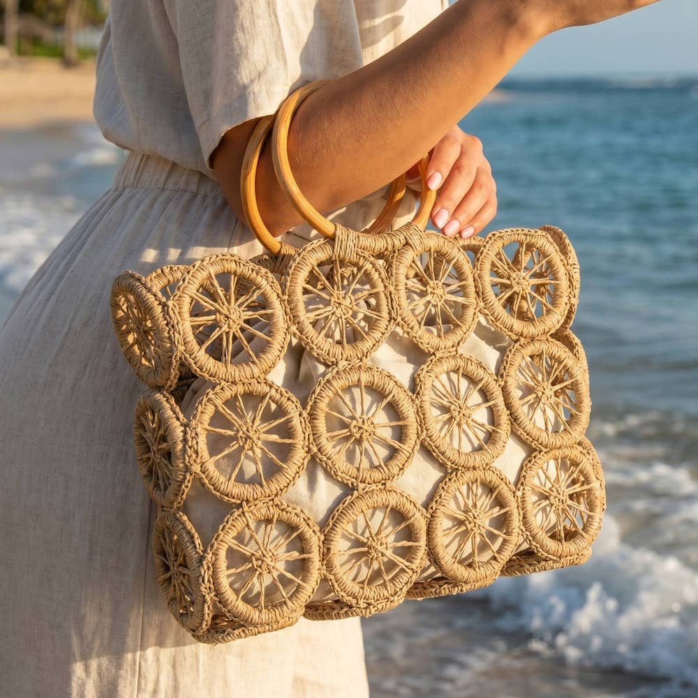 Open Circle Weave Straw Tote Bag - Salt &amp; Creek