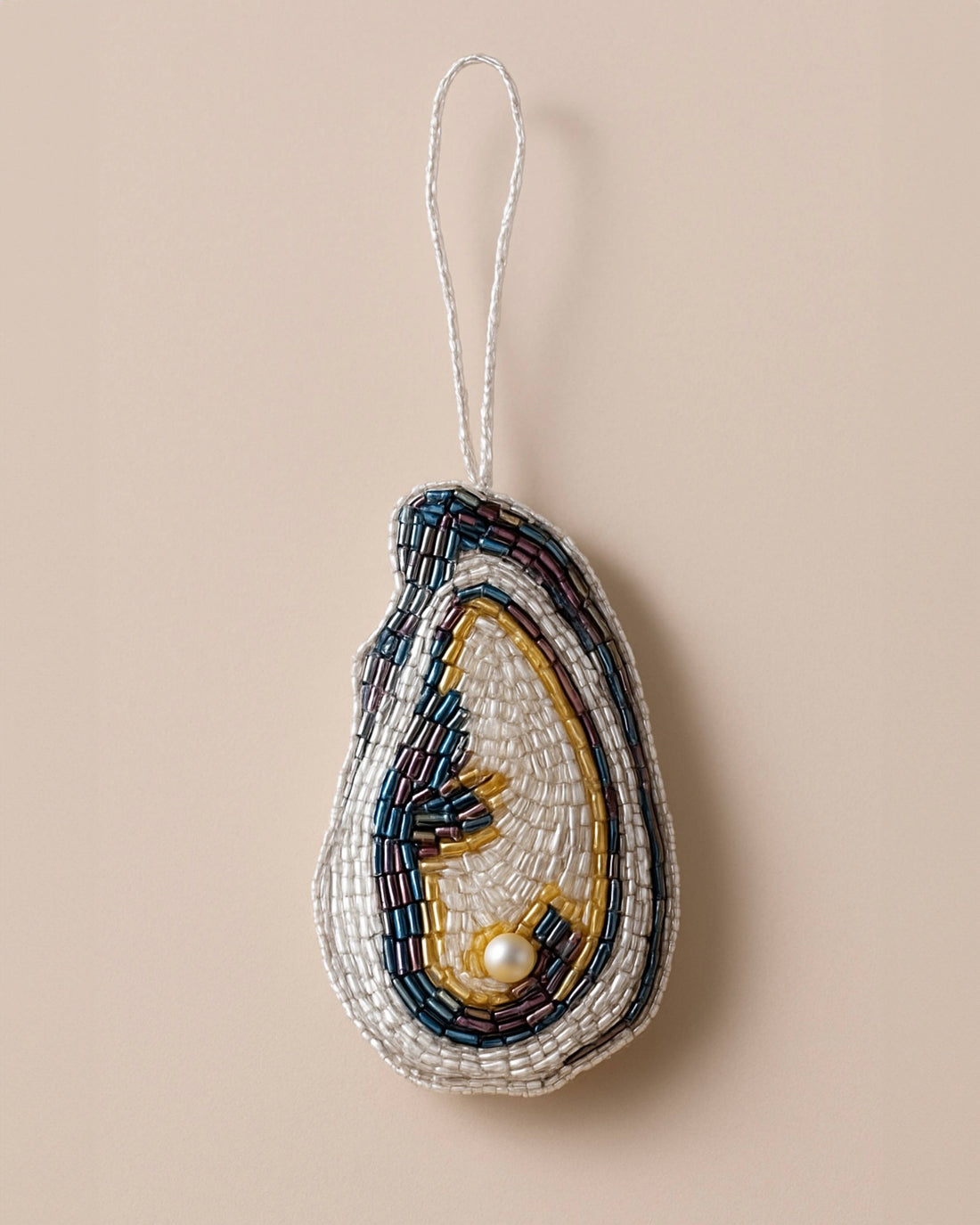 Beaded Oyster Ornament