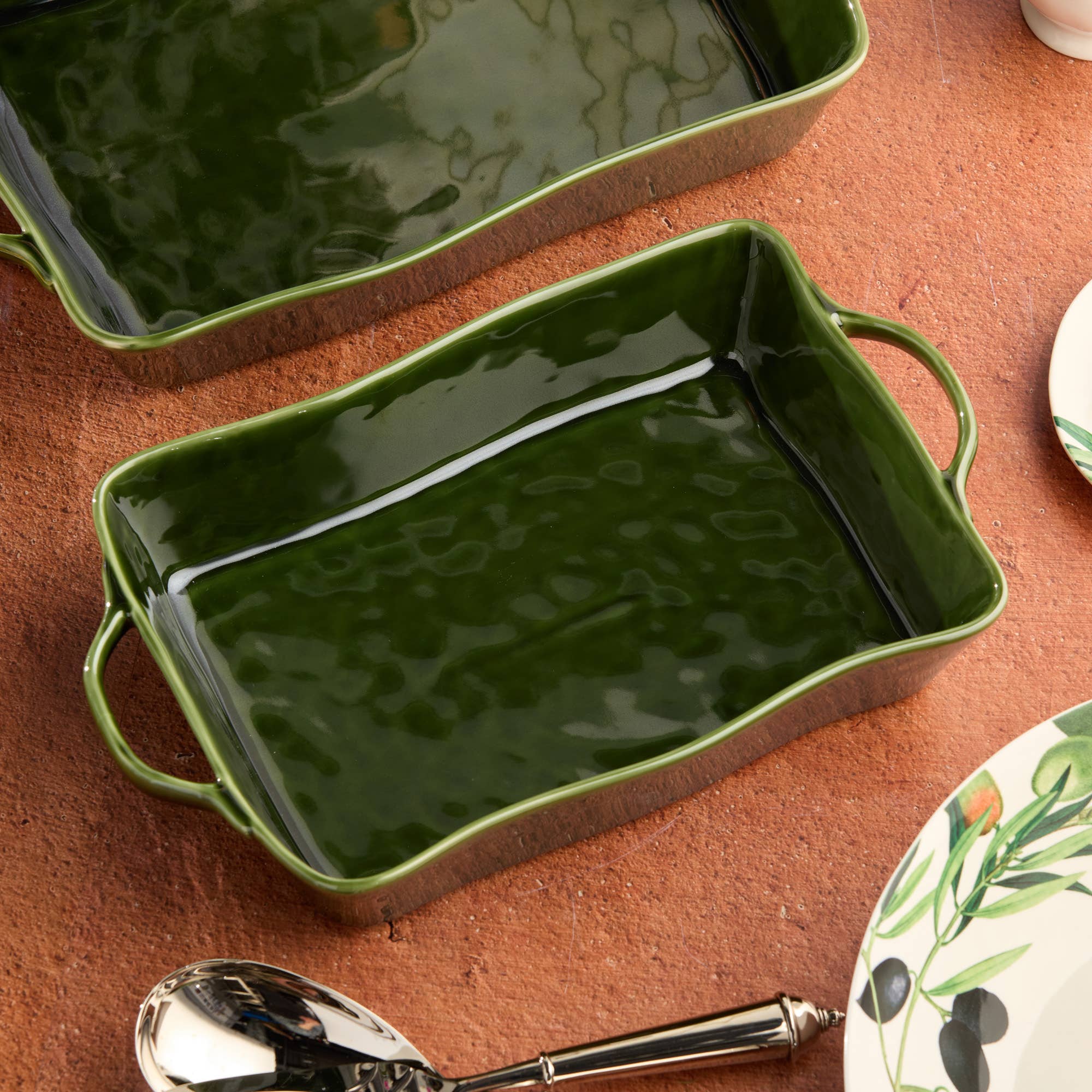 Harvest Fields Medium Rectangular Baker 14x 8.75x2.75in