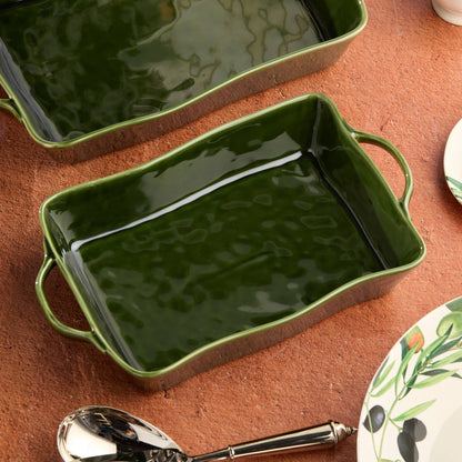 Harvest Fields Medium Rectangular Baker 14x 8.75x2.75in