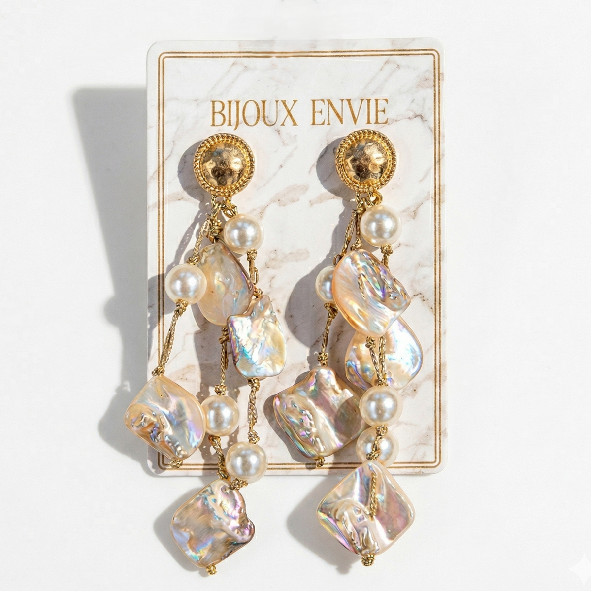 Shell &amp; Pearl Earrings
