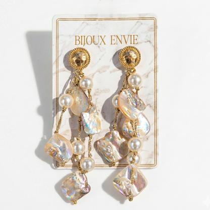 Shell &amp; Pearl Earrings