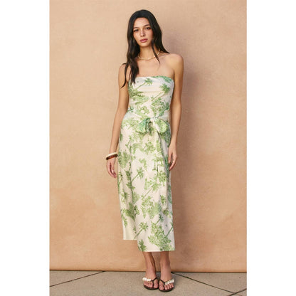 Tide Tales Strapless Front Tie Midi Dress - Salt &amp; Creek