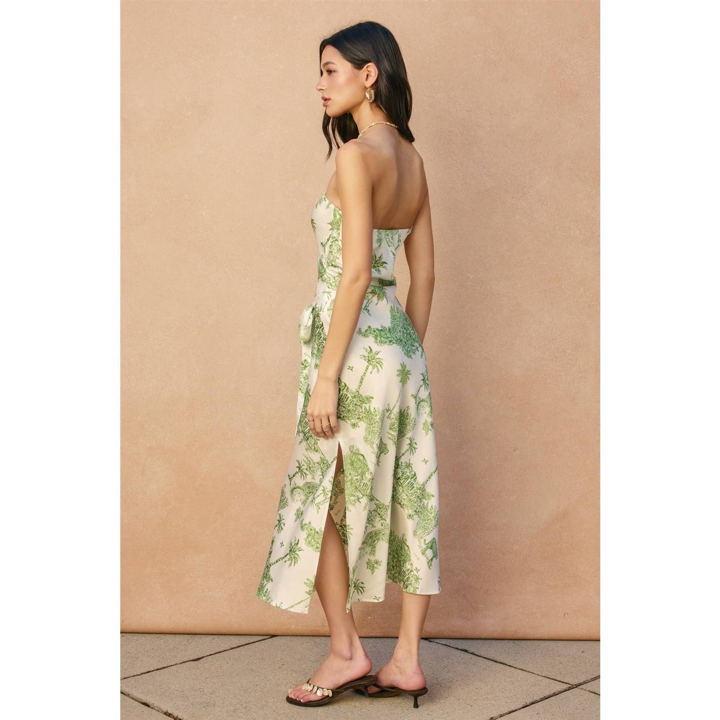 Tide Tales Strapless Front Tie Midi Dress - Salt &amp; Creek