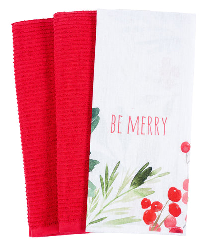 Holiday Kitchen Tea Towels - Set of 3