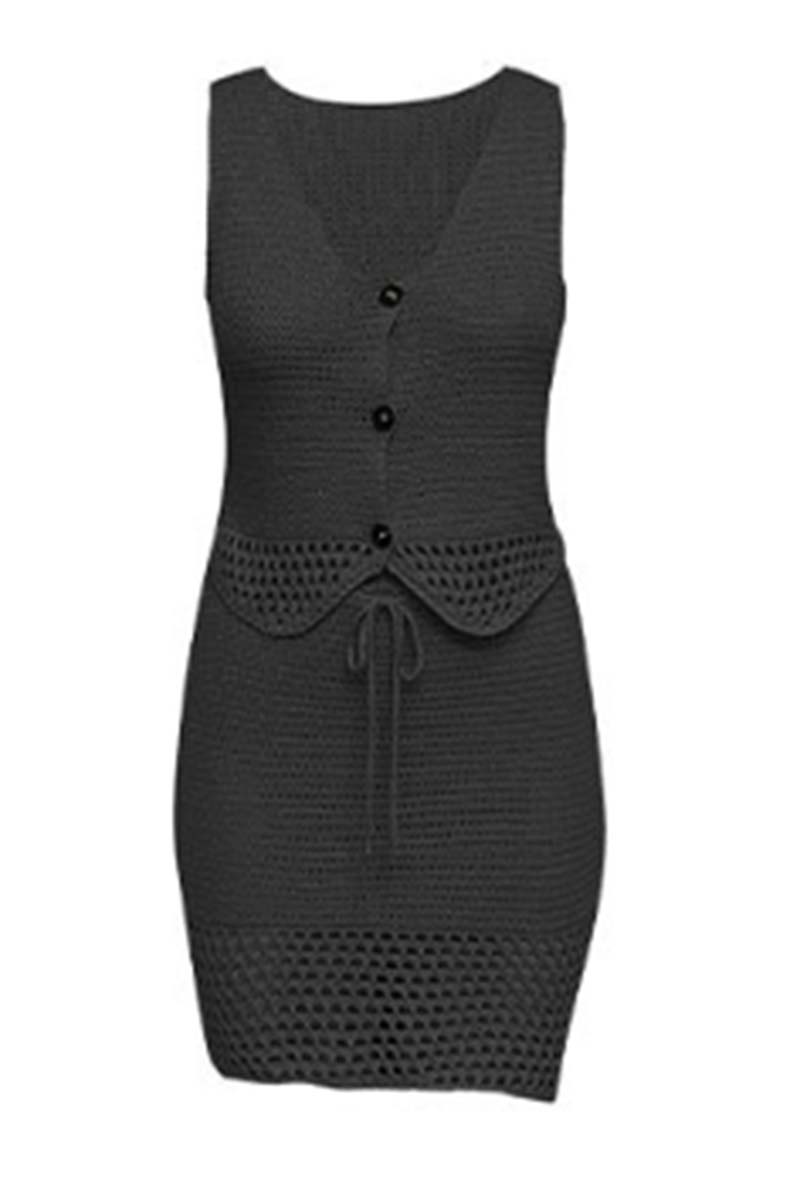 Crochet Button Vest Set - Salt &amp; Creek