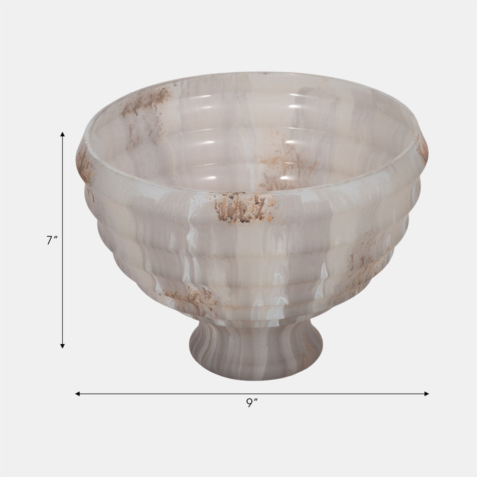 Lustre Pedestal Bowl