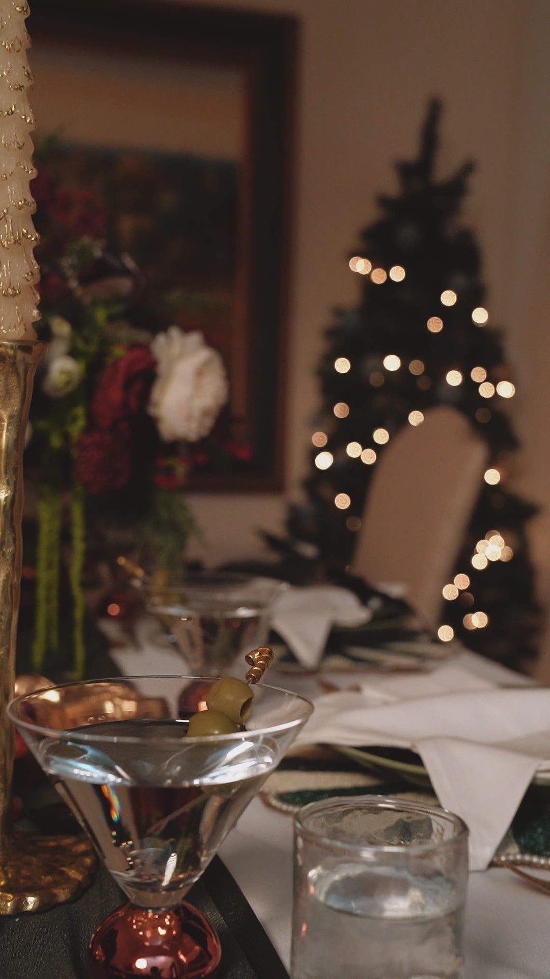 Red Electroplated Martini Glass